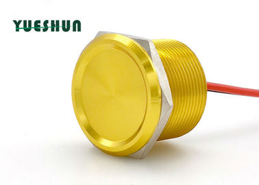 NESSUN colore di corpo giallo di alluminio piezo-elettrico del commutatore 25mm di tocco della lampada 24VAC 100mA