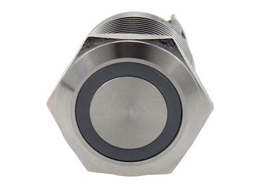 CA momentaneo del commutatore di pulsante dell'anti metallo del vandalo 22mm Ring Symbol LED 5A 250V