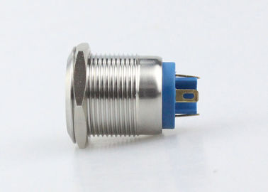 Commutatore di pulsante del supporto del pannello di risistemazione LED di auto 19mm Pin Terminal Silver Alloy 1NO