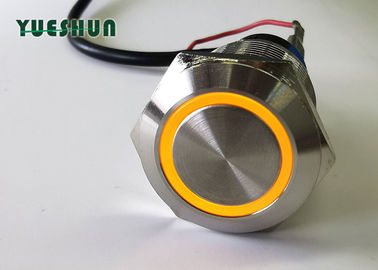 Commutatore di pulsante illuminato miniatura 19mm che chiude a prova d'umidità momentaneo