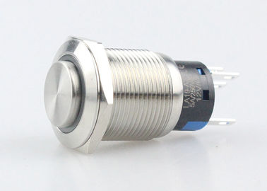 12V testa rotonda momentanea dell'interruttore di accensione IP67 del pulsante del metallo dell'anello LED alta