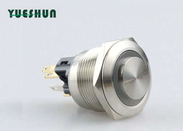 L'alto anello momentaneo capo LED del commutatore di pulsante del metallo ha illuminato 22mm