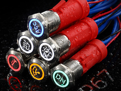 materiale 1NO di 19mm 20A Marine Push Button Switch 12v 24v 316L