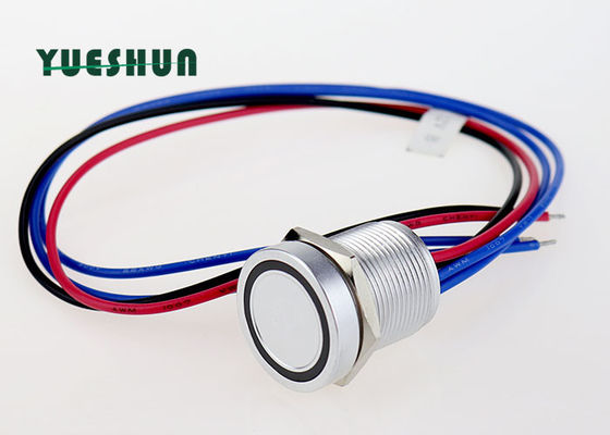 qualità  12V 24V LED Illuminated Piezo Touch Switch , 19mm Switch Push Button Momentary Fabbrica