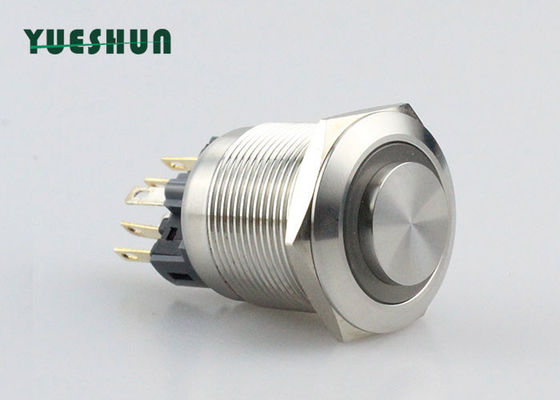 qualità  Ring Type LED Latching Push Button Switch , 25mm / 22mm Push Button Switch Fabbrica