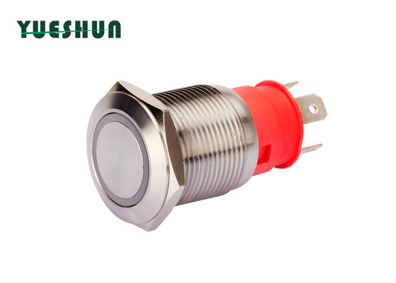 Interruttore on-off a corrente forte del pulsante di acciaio inossidabile Ip67 una luce principale rossa di 10 amp
