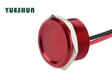 Il commutatore di pulsante piezo-elettrico rosso ha personalizzato disponibile per il pannello del foro di montaggio di 25mm
