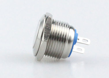 Commutatore di pulsante normalmente aperto momentaneo del metallo IP67 16MM 2 Pin Terminal