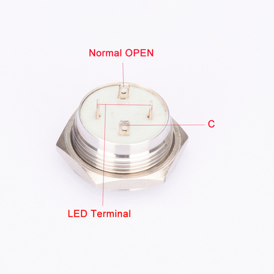 Il commutatore di pulsante del corpo del metallo Ip67 ultra ha condotto impermeabile illuminato per l'industriale